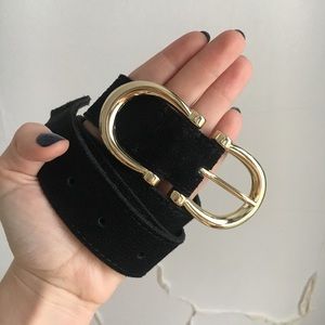 Free people suede double buckle belt